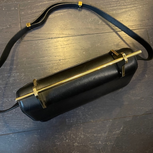 M2malletier La Fleur du Mal leather shoulder bag handbag clutch in black metal - Picture 8 of 16